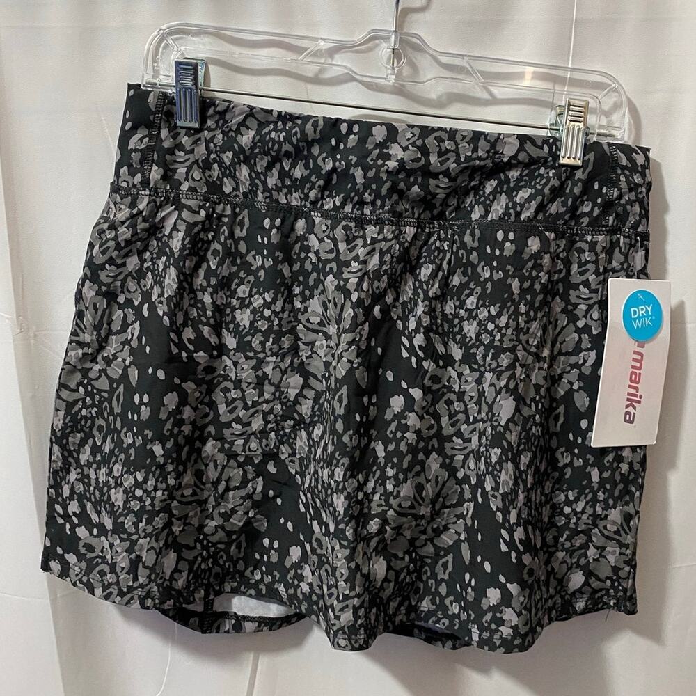 MARIKA Active Skort — Black & White Women's Small with liner